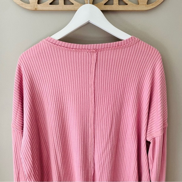 wild fable V-Neck Long Sleeve Top Pink Sz Small - Picture 7 of 8